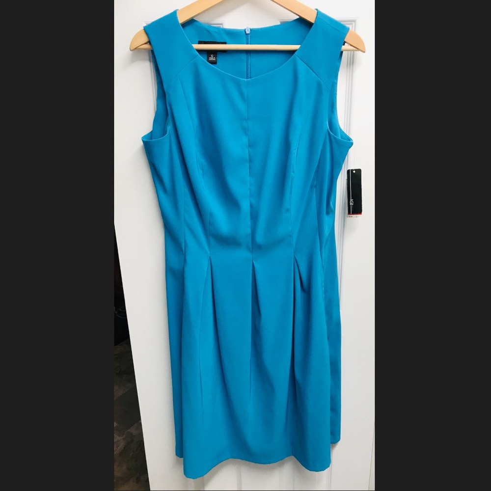 Bright blue dress